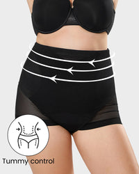 High Waist Mesh Tummy Control Push-up Corrigerend Broekje