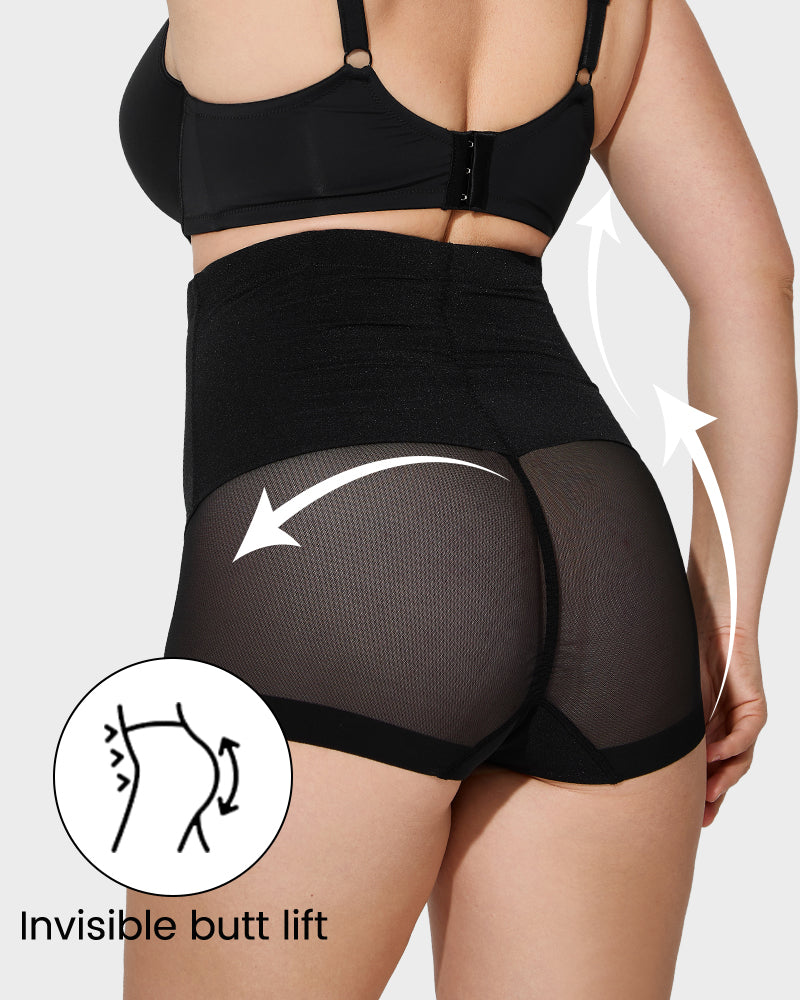 High Waist Mesh Tummy Control Push-up Corrigerend Broekje