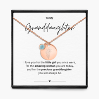 To My Grandaughter - Birth Month Pendant Necklace