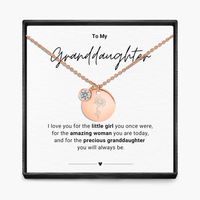 To My Grandaughter - Birth Month Pendant Necklace