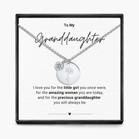 To My Grandaughter - Birth Month Pendant Necklace