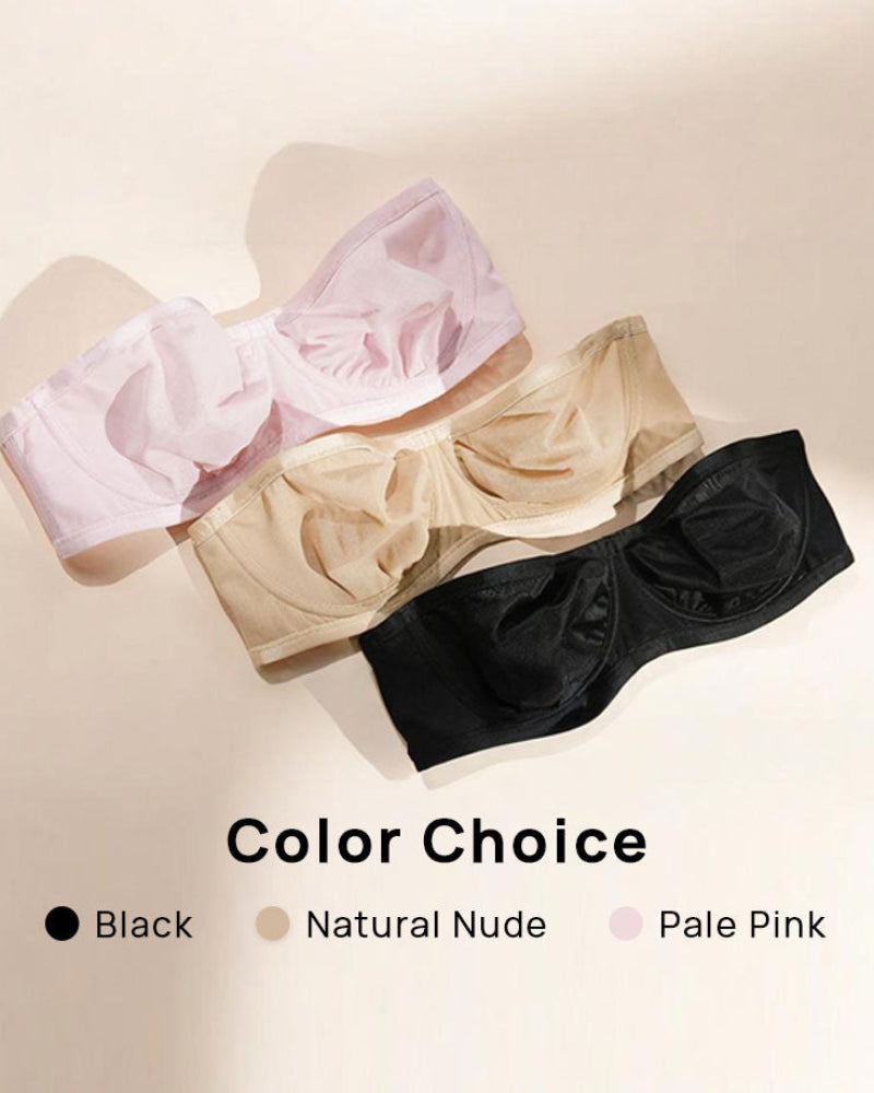 Strapless Mesh Underwire Balconette Bra