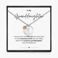 To My Grandaughter - Birth Month Pendant Necklace