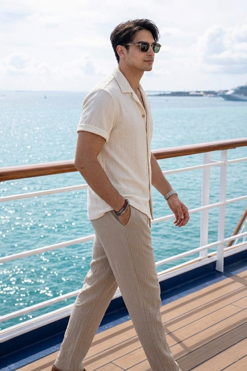 Lecce Textured Cotton Summer Set