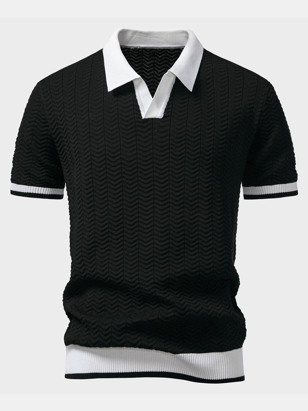 Ascot Poloshirt met Contrasterende Kraag
