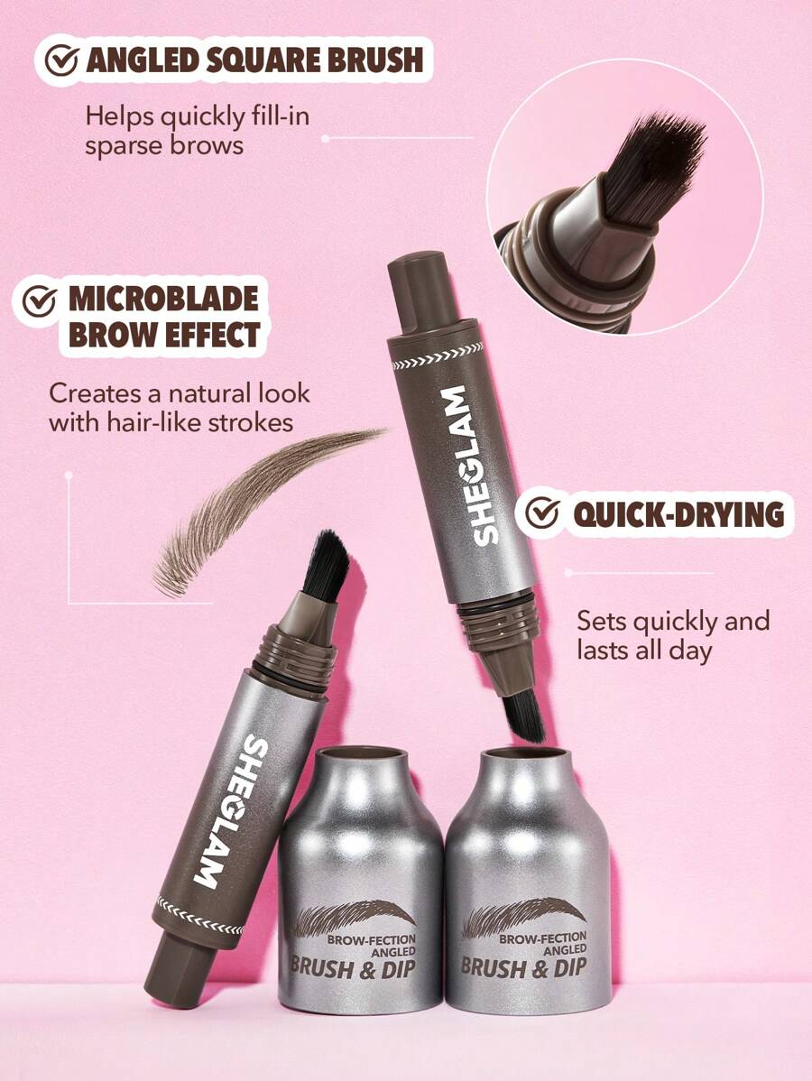 Brow Augenbrauenformung Dip-Espresso – Abgeschrägter Pinsel &amp; Flüssigseife für Haarstriche