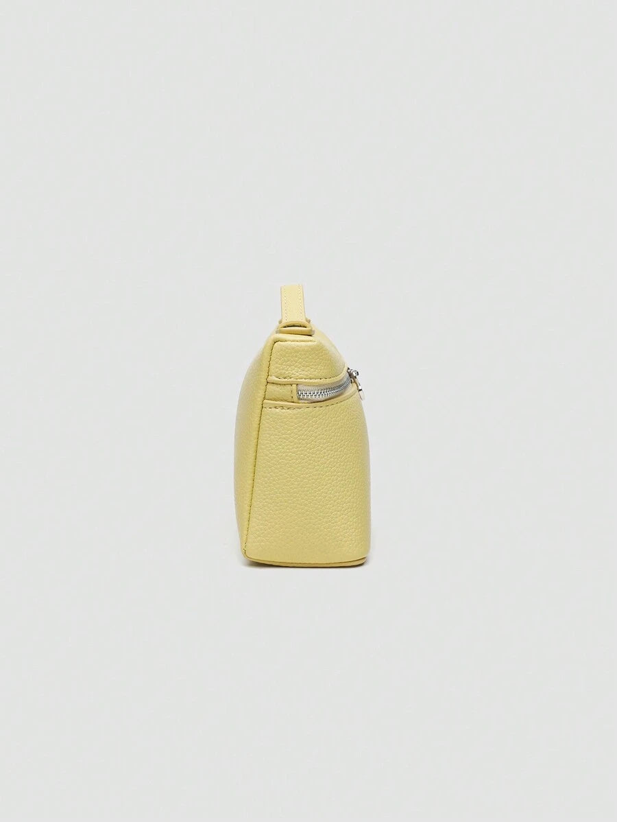 EVLO - Small Grained Leather Handbag - Yellow