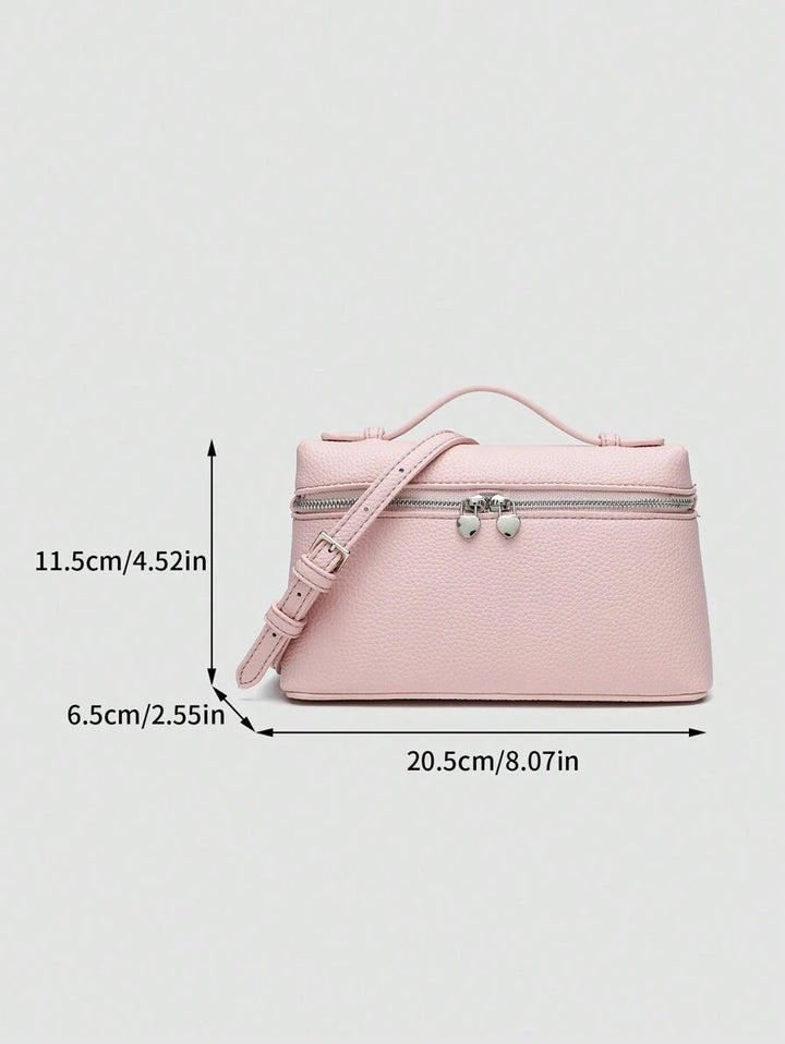 EVLO - Kleine handtas van generfd leer - Roze