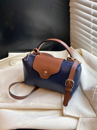 Mini waterdichte nylon tas voor dames met contrasterende details