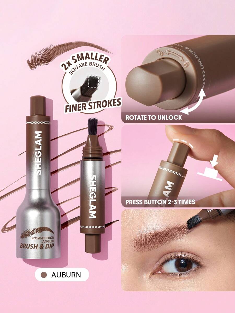 Brow Augenbrauenformung Dip-Espresso – Abgeschrägter Pinsel &amp; Flüssigseife für Haarstriche
