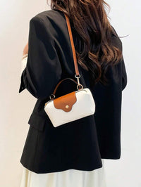 Mini waterdichte nylon tas voor dames met contrasterende details