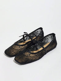 Elowen Lace Mary Jane Ballet Flats