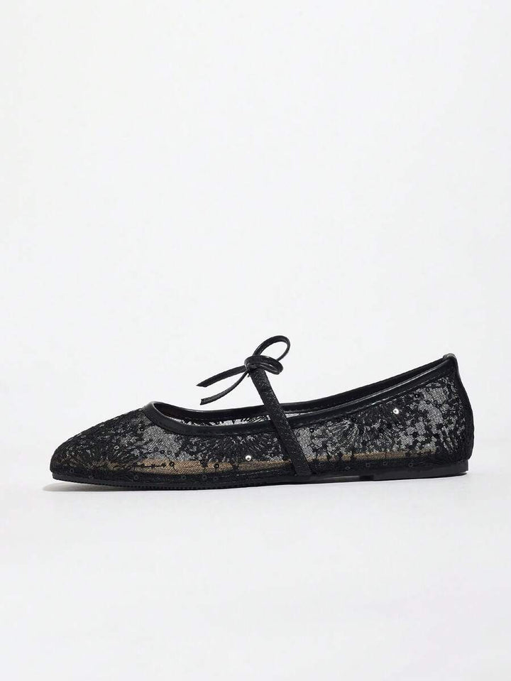 Elowen Lace Mary Jane Ballet Flats