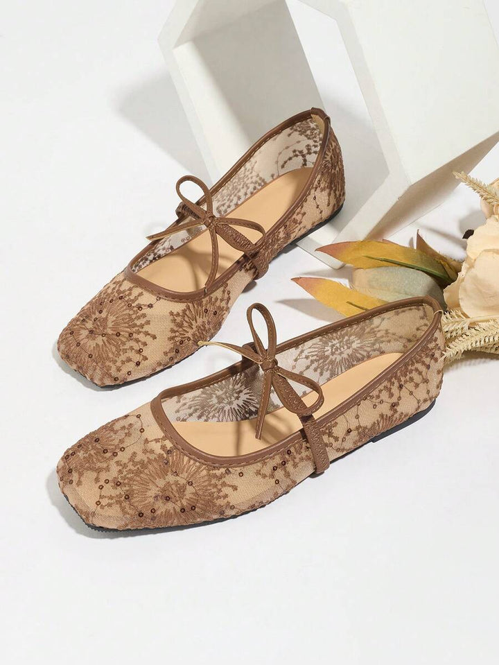 Elowen Lace Mary Jane Ballet Flats