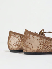 Elowen Lace Mary Jane Ballet Flats