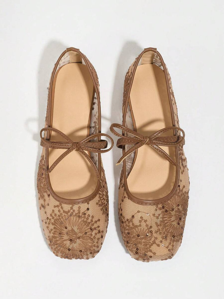Elowen Lace Mary Jane Ballet Flats