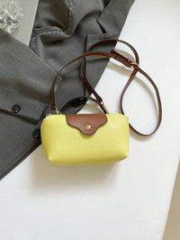Mini waterdichte nylon tas voor dames met contrasterende details