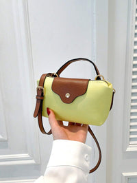 Mini waterdichte nylon tas voor dames met contrasterende details