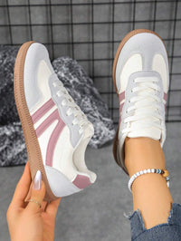 Camden Court Cream Grey Rose Sneakers