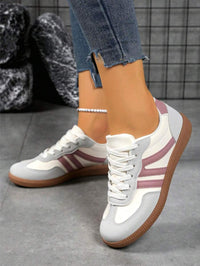 Camden Court Cream Grey Rose Sneakers