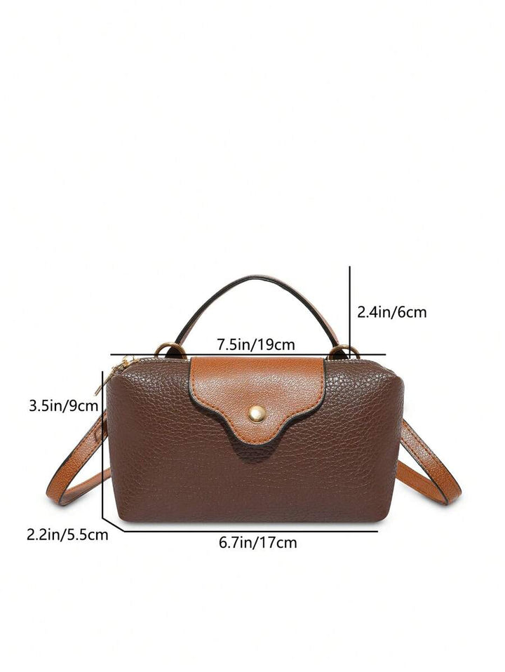 Mini waterdichte nylon tas voor dames met contrasterende details