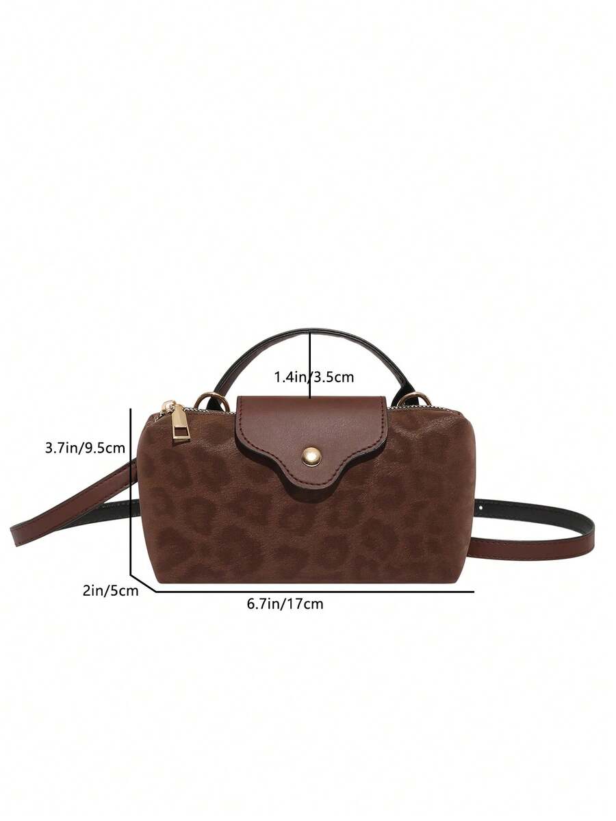 Mini waterdichte nylon tas voor dames met contrasterende details