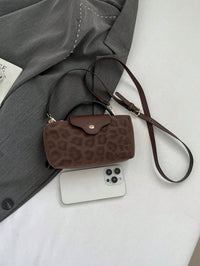 Mini waterdichte nylon tas voor dames met contrasterende details
