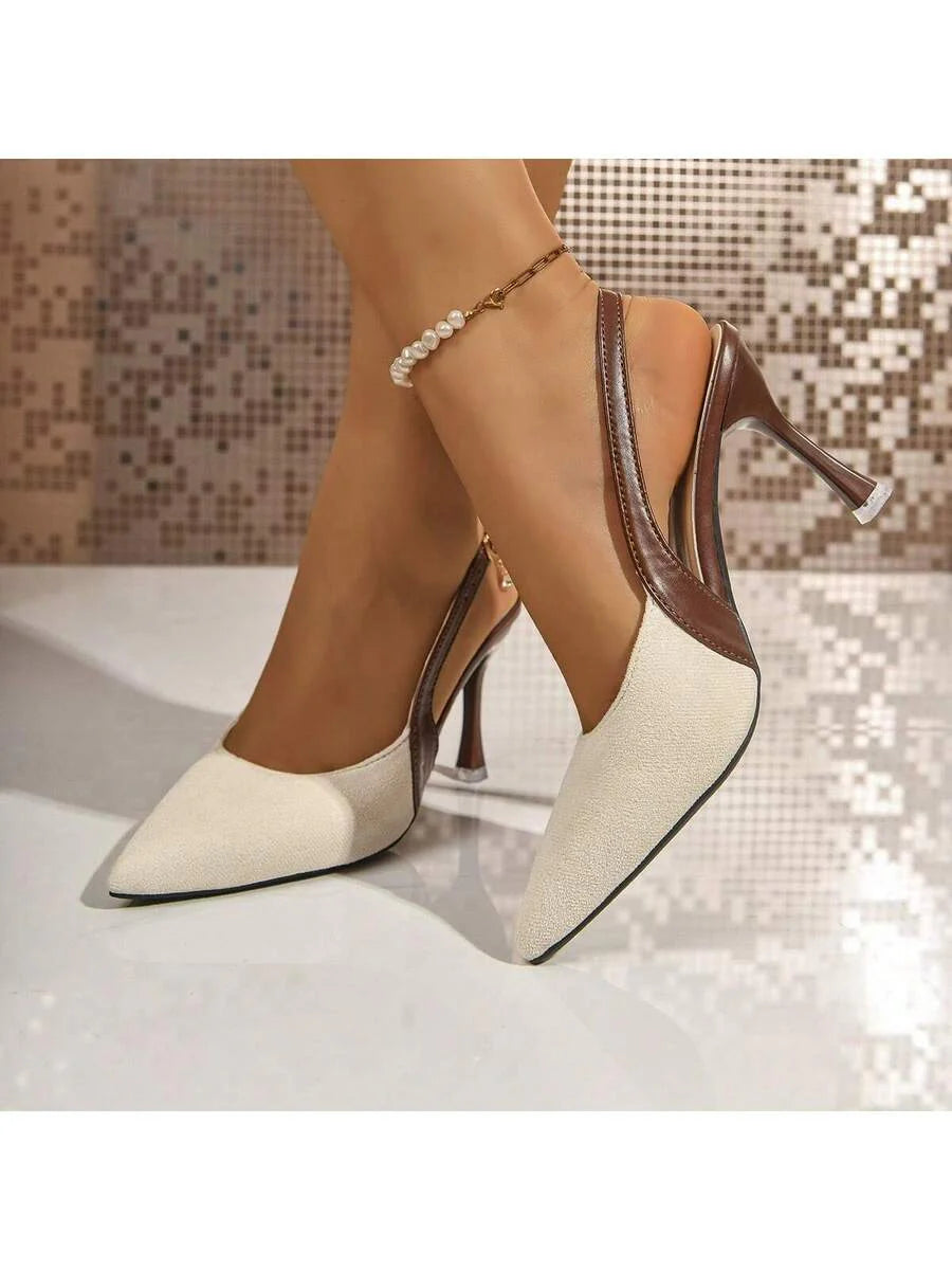 Celestine Sling – Two-Tone Elegant Heels