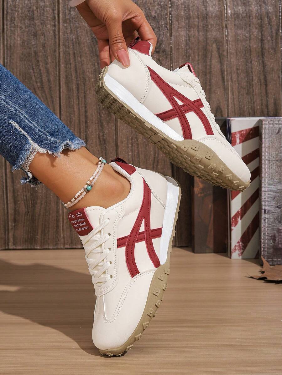 Riverton Court Retro Stripe Gum Sneakers