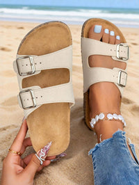 Lunara Coast – Double Buckle Cork Sandals