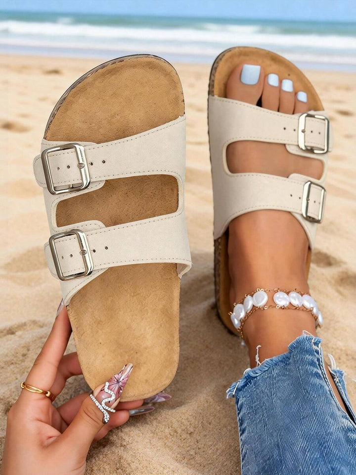 Lunara Coast – Double Buckle Cork Sandals