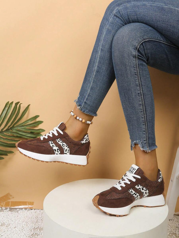 CloudLane Stripe Casual | Dark Mocha Leopard