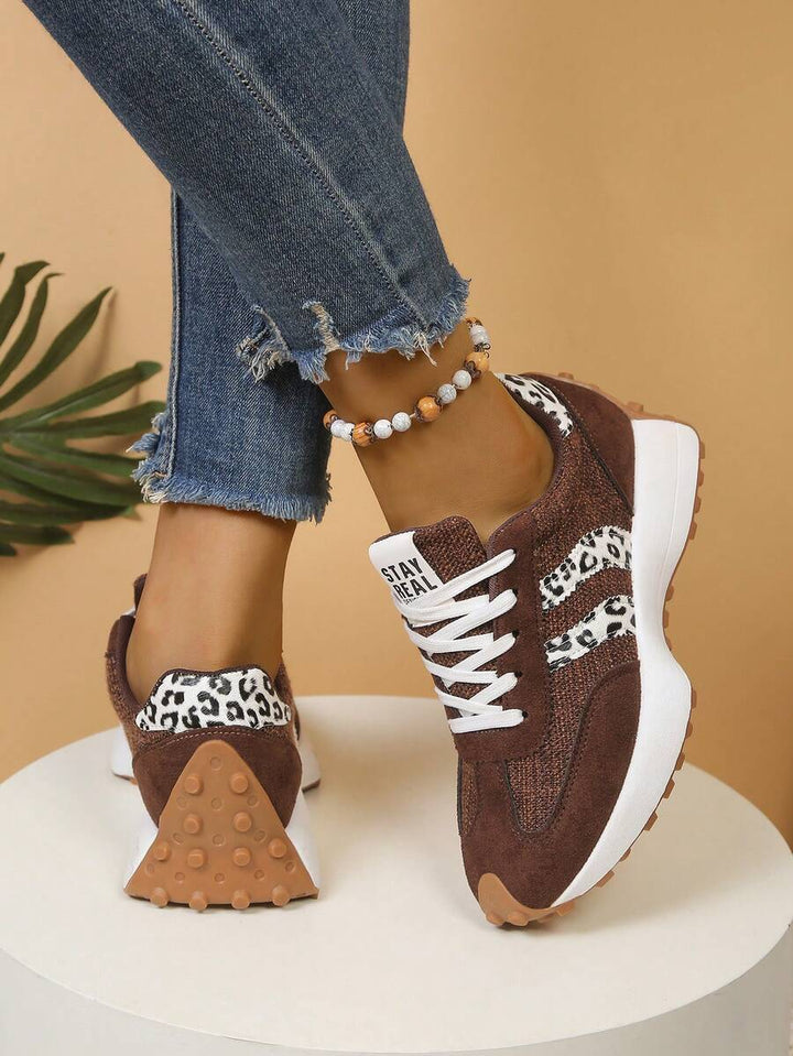 CloudLane Stripe Casual | Dark Mocha Leopard