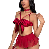 Mesh Sexy Lingerie for Women – Lace Temptation Uniform Set