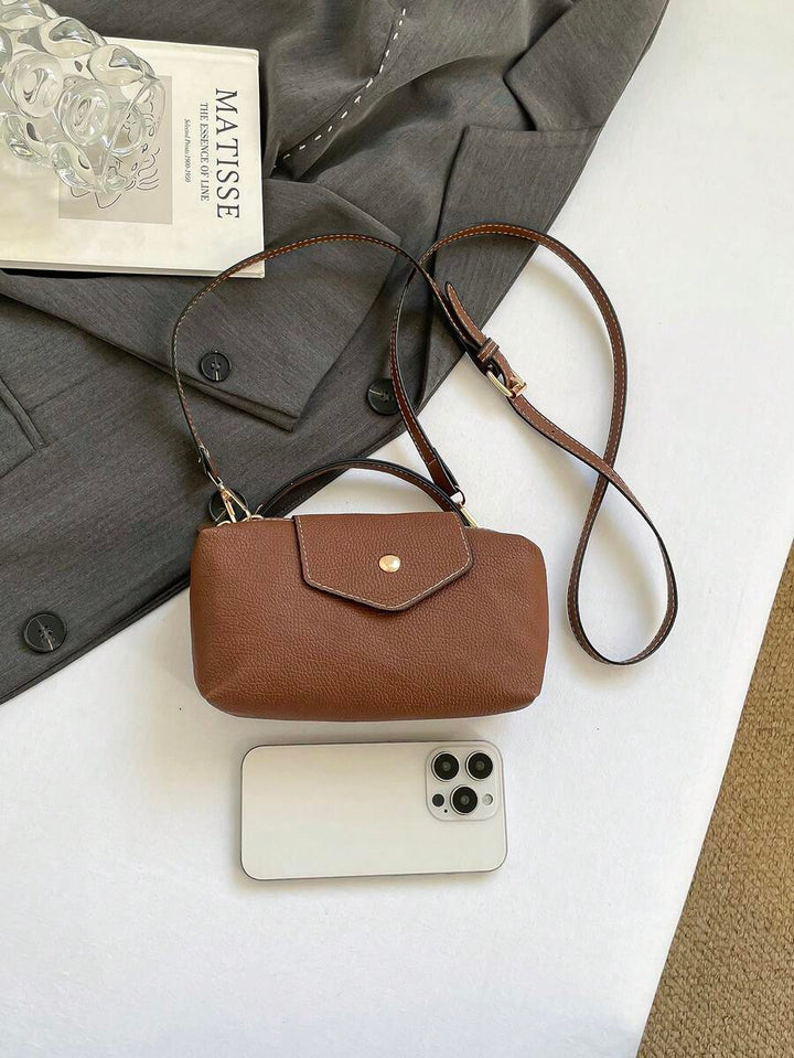 Mini waterdichte nylon tas voor dames met contrasterende details