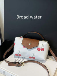 Mini waterdichte nylon tas voor dames met contrasterende details