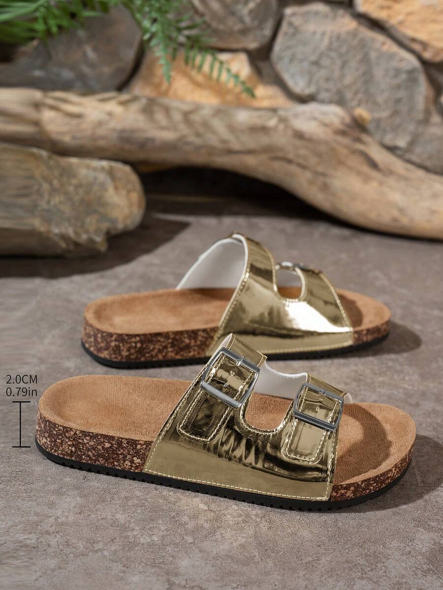 Lunara Coast – Double Buckle Cork Sandals