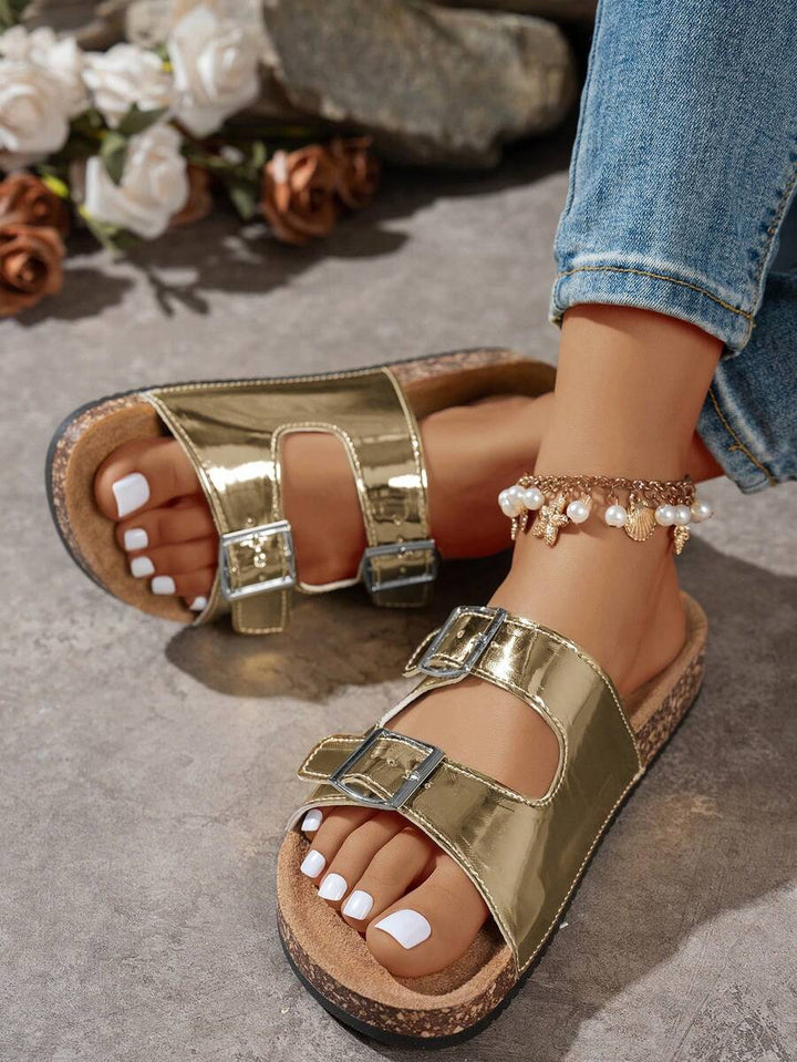Lunara Coast – Double Buckle Cork Sandals