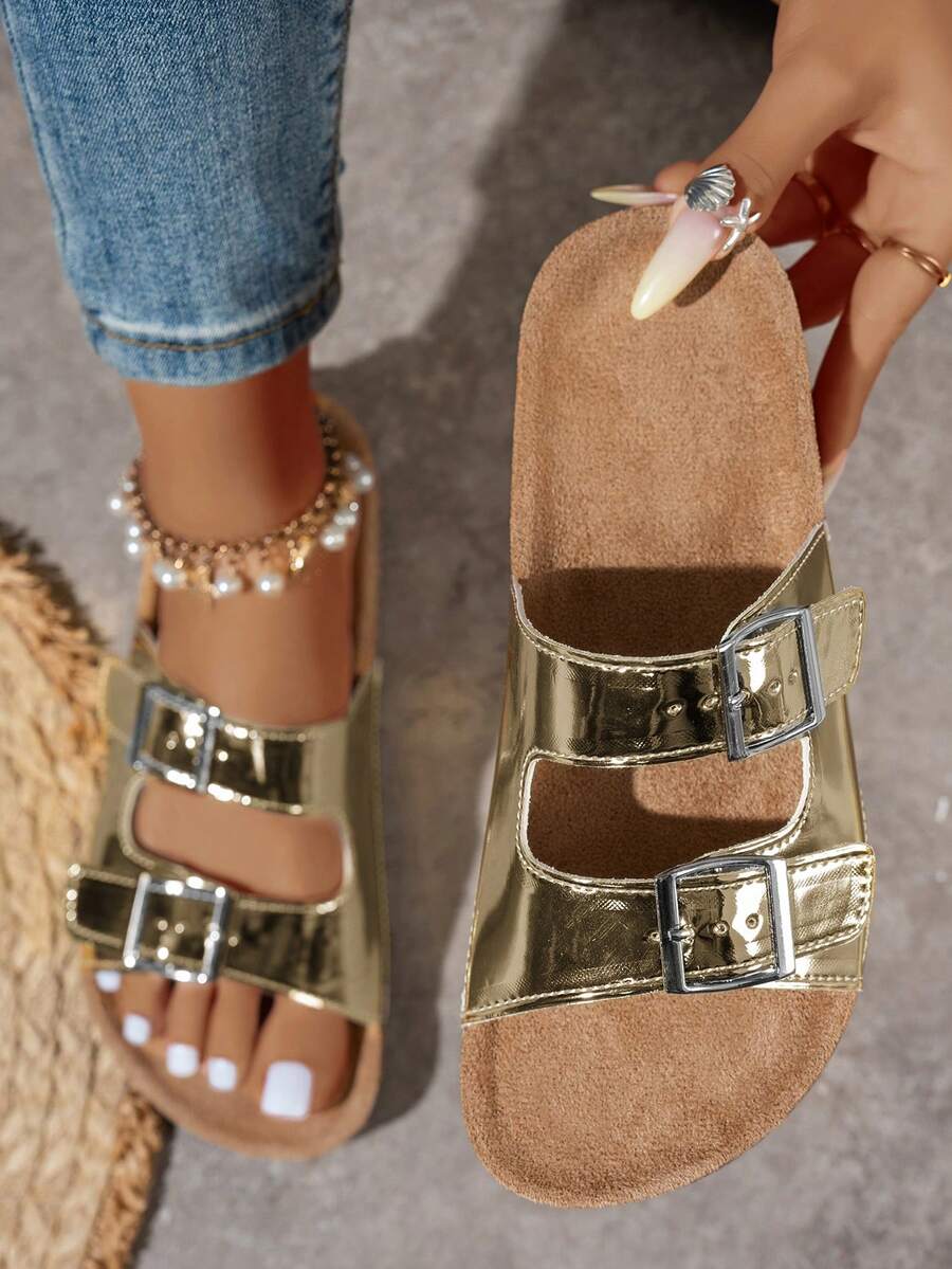 Lunara Coast – Double Buckle Cork Sandals