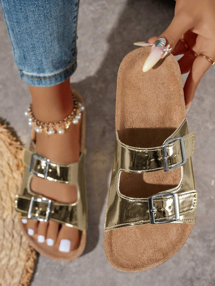Lunara Coast – Double Buckle Cork Sandals