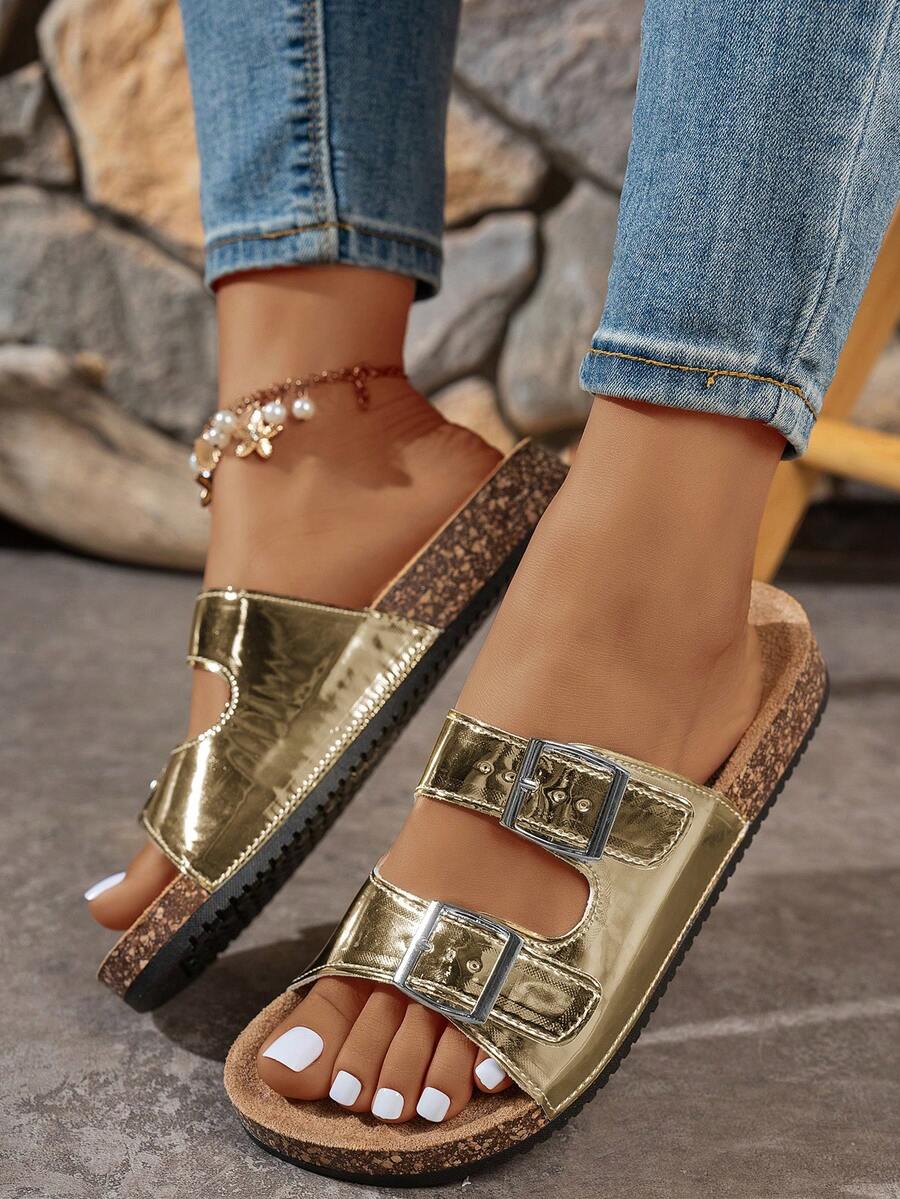 Lunara Coast – Double Buckle Cork Sandals