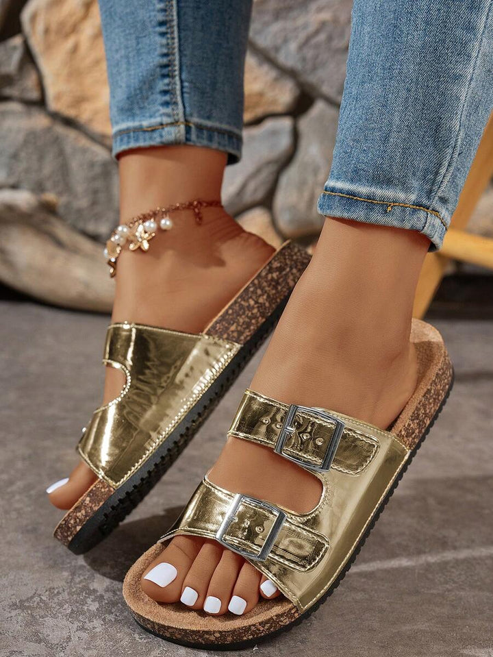 Lunara Coast – Double Buckle Cork Sandals