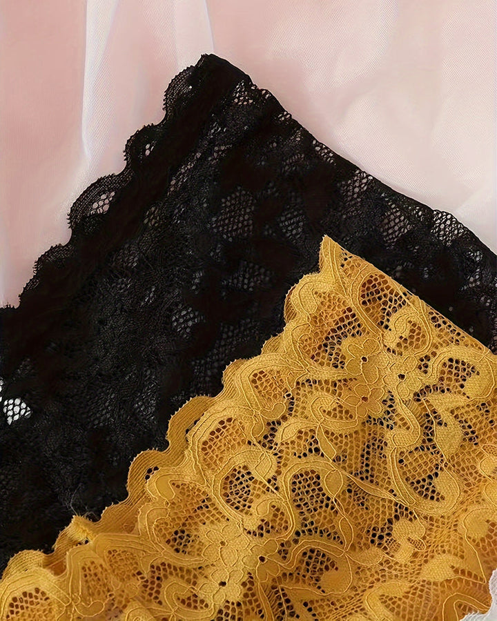 Ondergoed & Nachtkleding Basics 4-delige set Kanten Draadloze Beha En Slipje Lingerie Set