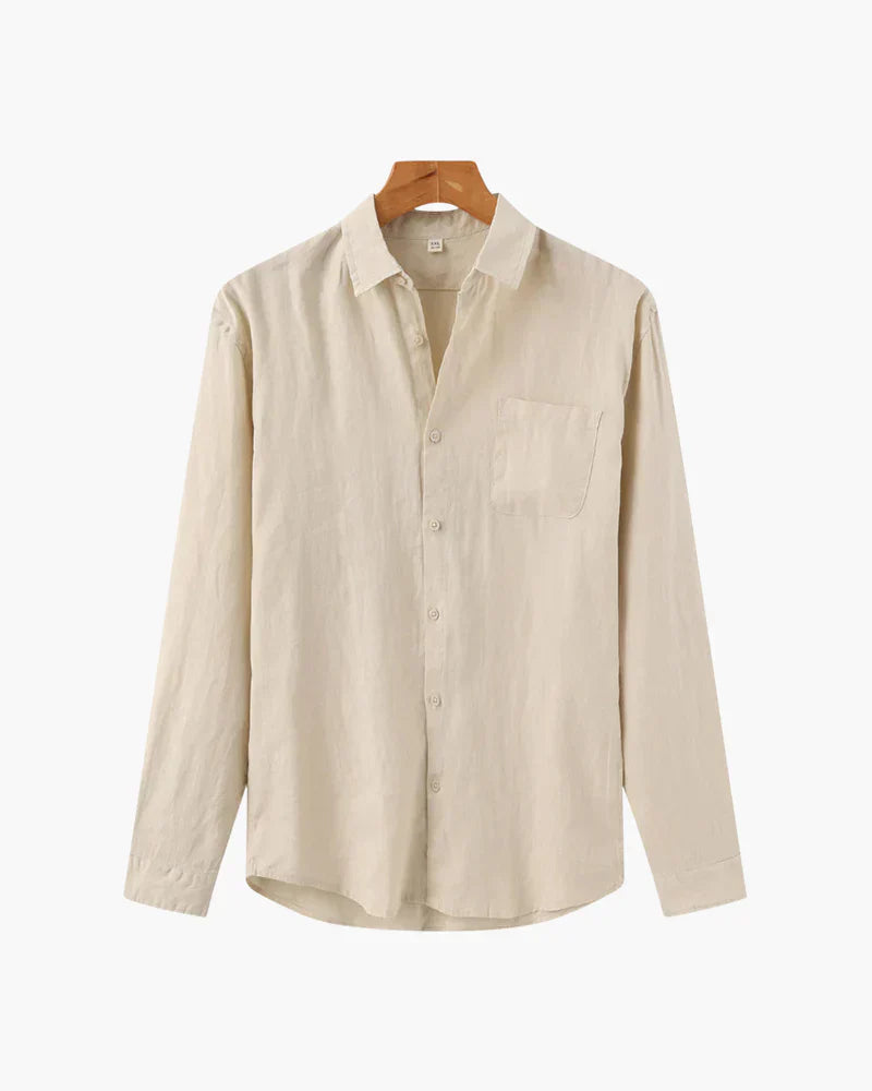 Saint-Tropez Relaxed Linen Button-Up Shirt