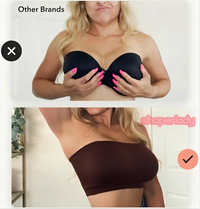 Wireless Backless Bandeau Bra Anti‑Slip Convertible Straps Plus Size