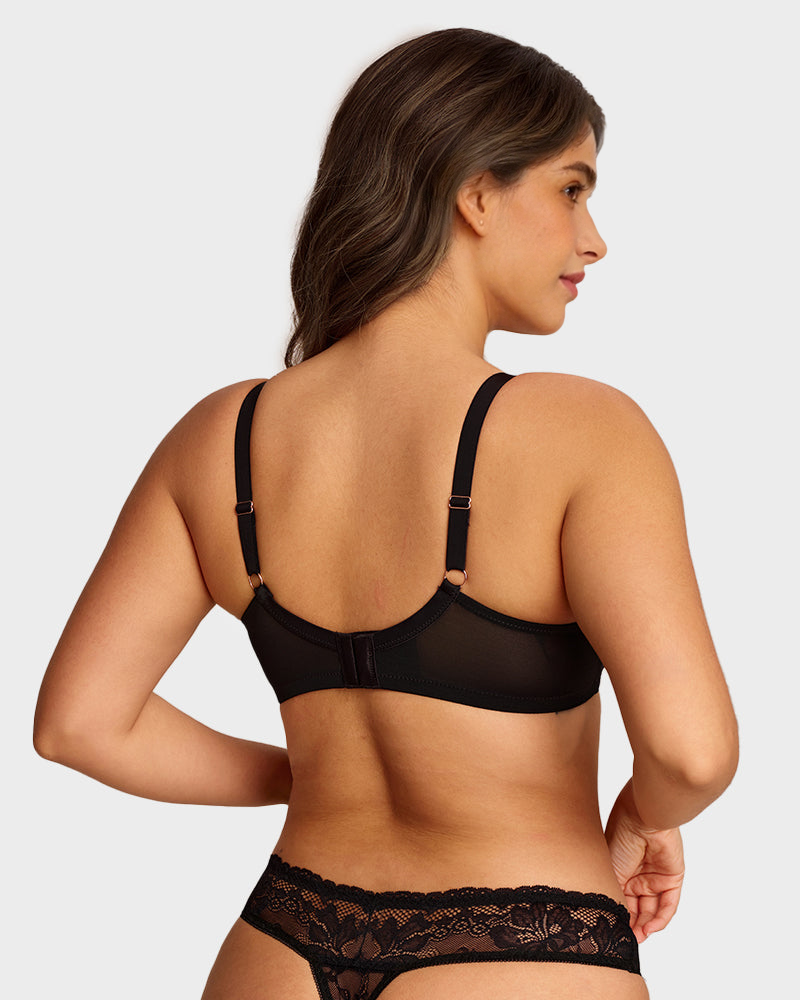 Plus Size Lace Full Coverage Minimizer Bra
