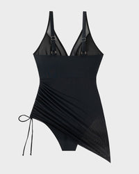 Slimming Mesh Sheer Sarong Wraps Bathing Suit