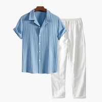 Varenna Striped Linen-Blend Summer Set