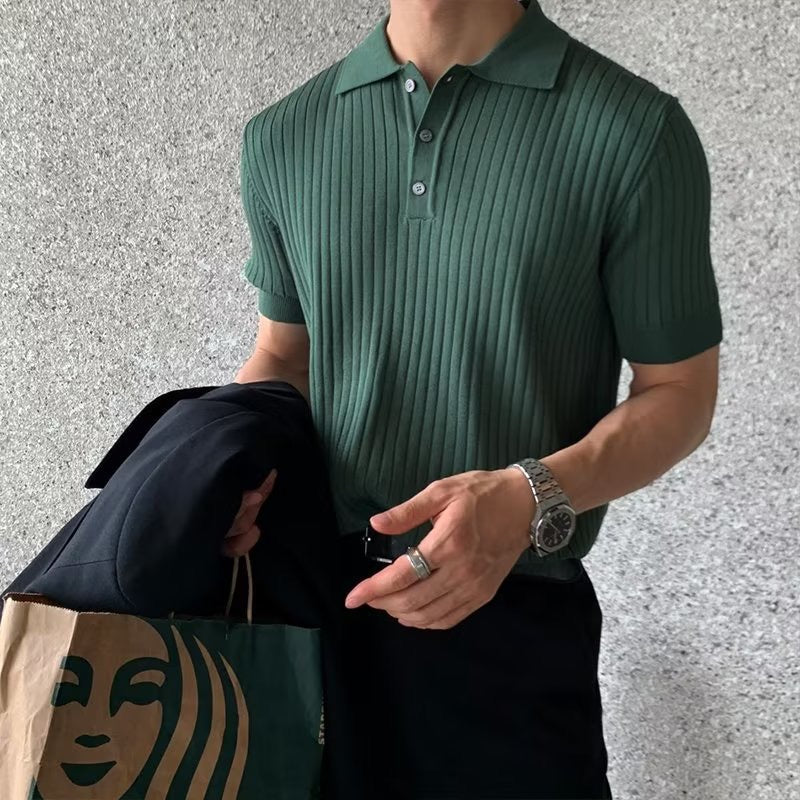Arezzo Ribbed Cotton Polo Shirt
