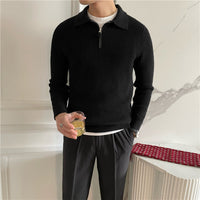 Zurich Ribbed Cotton Half-Zip Sweater